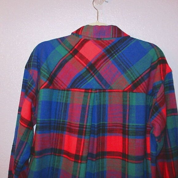 Maurices Patchwork Plaid Flannel Shirt Size S Button Up Oversized Artsy NWT - Picture 8 of 11